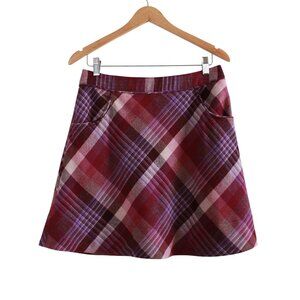 H&M Wool Blend Plaid Mini Skirt